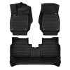 A set of black TuxMat car floor mats for Volkswagen ID.4 models.