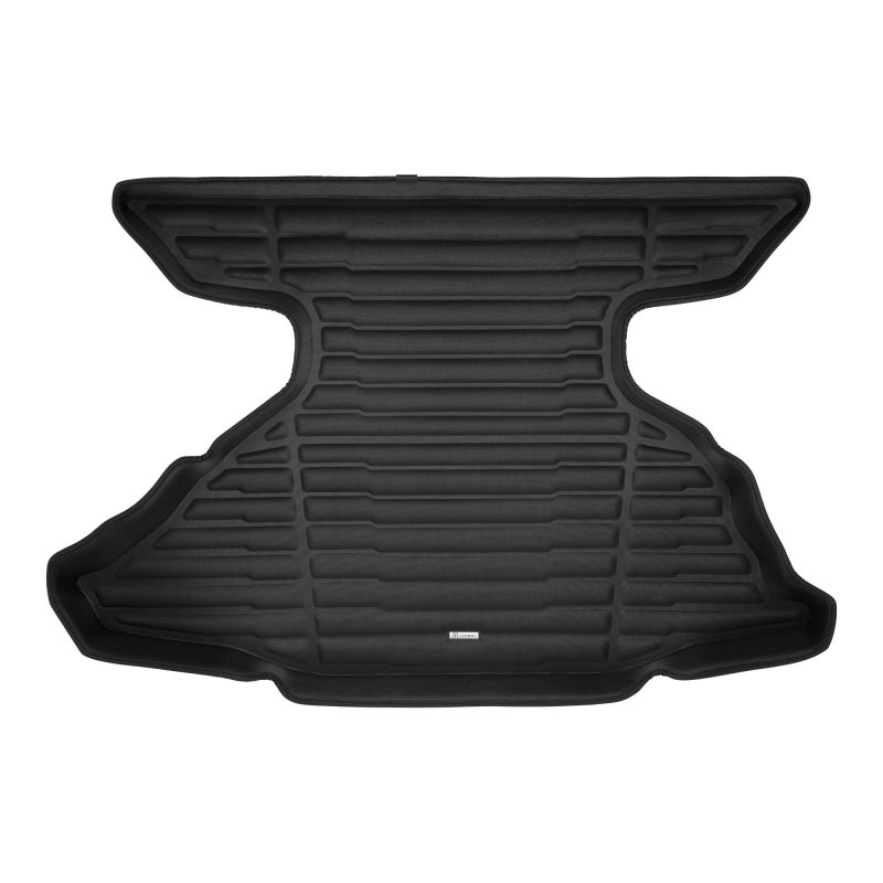 A set of black TuxMat trunk mats for Nissan Z models.