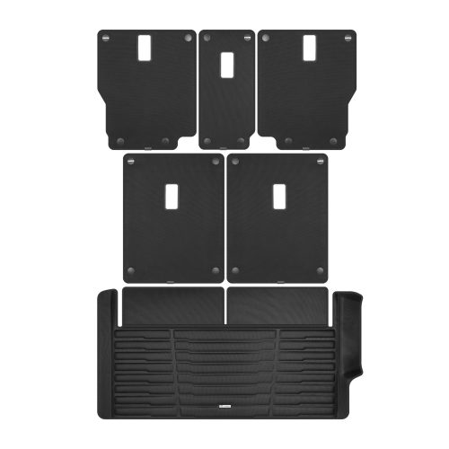 A set of black TuxMat car floor mats for Land Rover Range Rover models.