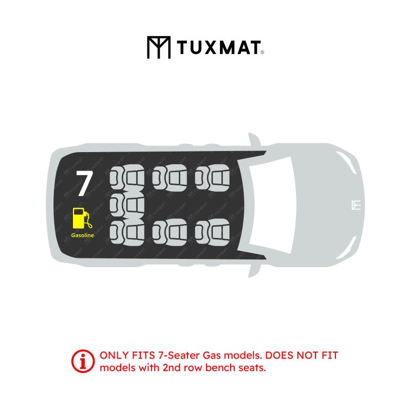 8795 R3Onlyfits7 SeaterGasmodels.Doesnotfitmodelswith2ndrowbenchseats