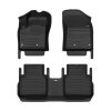 A set of black TuxMat car floor mats for Nissan Rogue models.