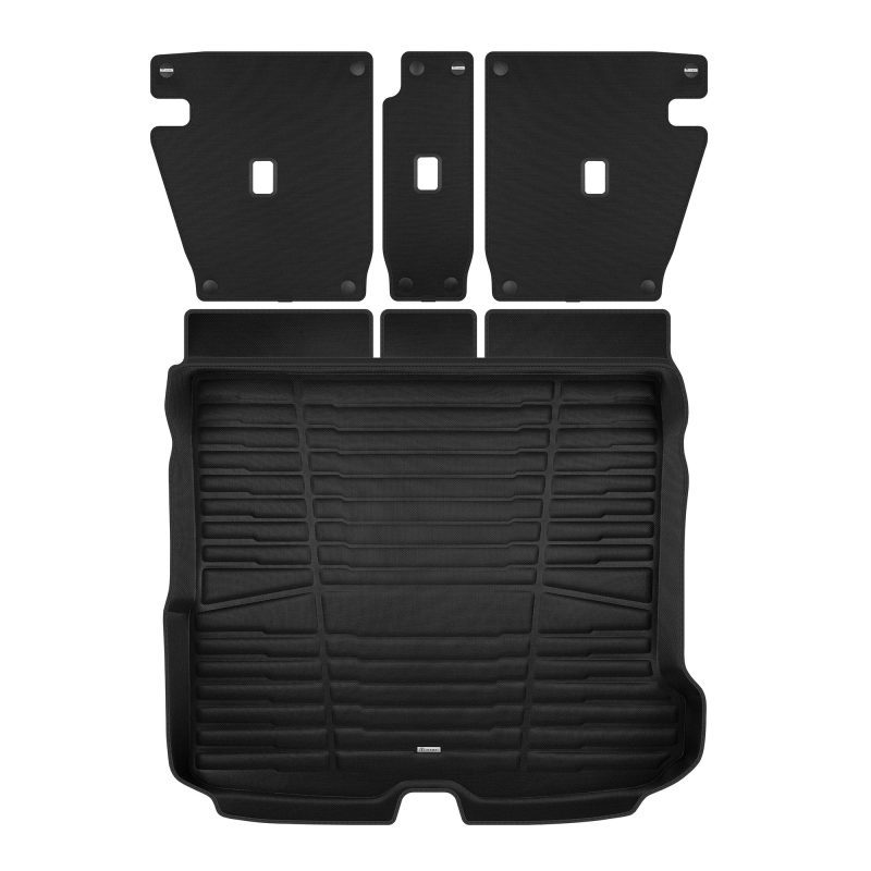 A set of black TuxMat trunk mats for Mercedes-Benz GLC models.