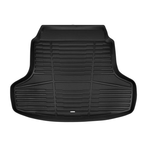 A set of black TuxMat trunk mats for Hyundai Sonata models.