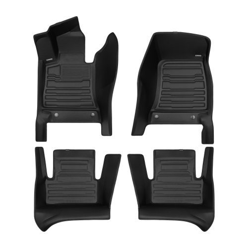 A set of black TuxMat car floor mats for Mercedes-Benz AMG GT models.