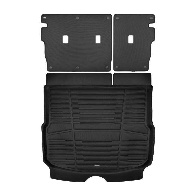 A set of black TuxMat trunk mats for Land Rover Discovery Sport models.