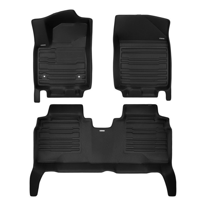 A set of black TuxMat car floor mats for  Chevrolet Blazer EV models.