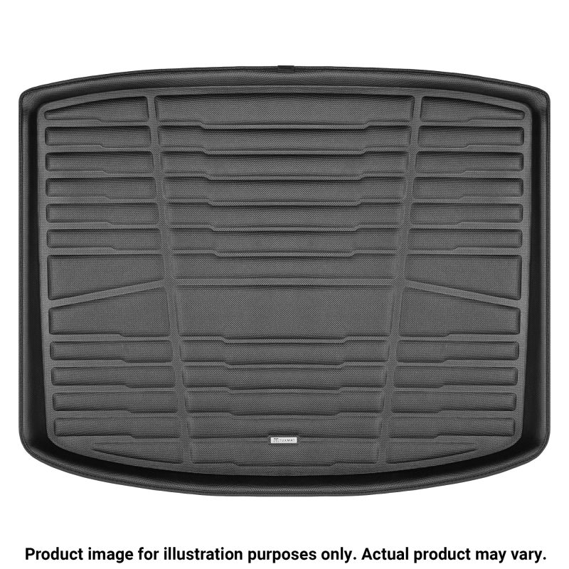 A set of black TuxMat trunk mats for Mitsubishi Eclipse Cross models.