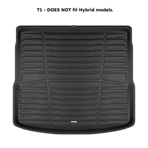 A set of black TuxMat trunk mats for Audi Q5 models.