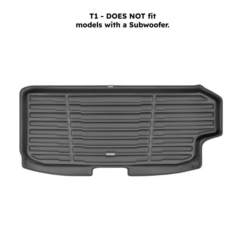 A set of black TuxMat trunk mats for Subaru Ascent models.