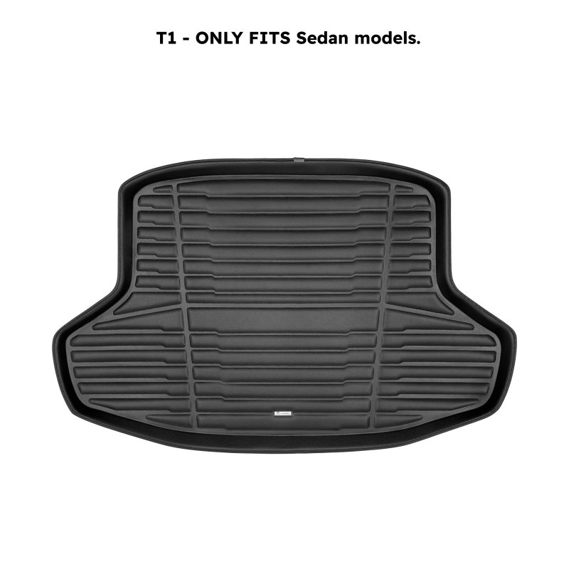 A set of black TuxMat trunk mats for Honda Civic models.